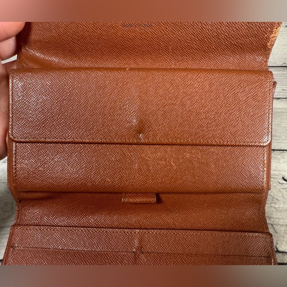 Louis Vuitton Portefeuille Sarah Long Bifold Wallet Monogram Leather Canvas - Picture 16 of 16